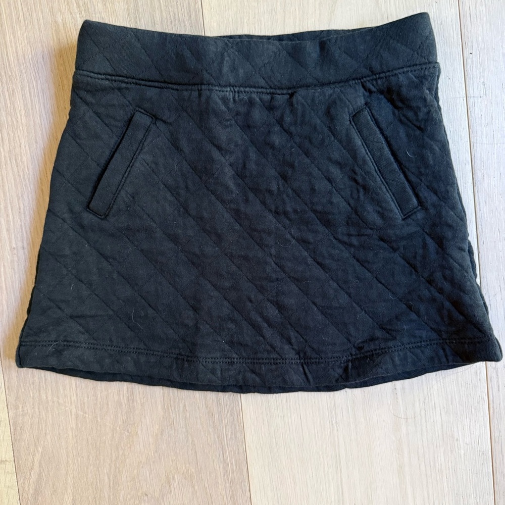 Janie and Jack Black Quilted Mini Skirt